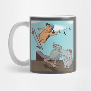 Skateboarding animals Mug